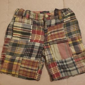 Boys Polo Plaid Shorts